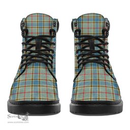 ScotsTee Shop Scottish Balfour Blue Clan Crest Tartan All Season Boots