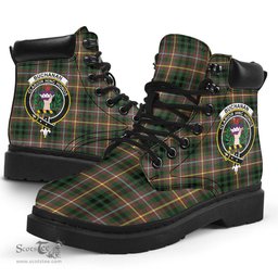 ScotsTee Shop Scottish Buchanan Hunting Clan Crest Tartan All Season Boots