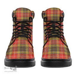 ScotsTee Shop Scottish Buchanan Old Set Weathered Clan Crest Tartan All Season Boots