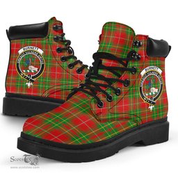 ScotsTee Shop Scottish Burnett Ancient Clan Crest Tartan All Season Boots