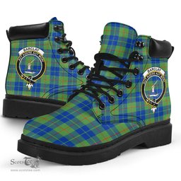ScotsTee Shop Scottish Barclay Hunting Ancient Clan Crest Tartan All Season Boots