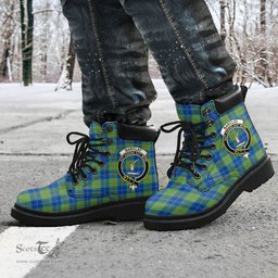 ScotsTee Shop Scottish Barclay Hunting Ancient Clan Crest Tartan All Season Boots