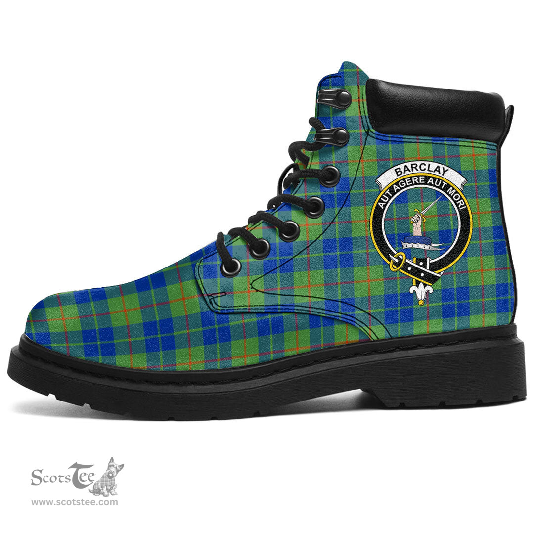 ScotsTee Shop Scottish Barclay Hunting Ancient Clan Crest Tartan All Season Boots