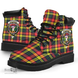 ScotsTee Shop Scottish Buchanan Modern Clan Crest Tartan All Season Boots