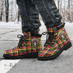 ScotsTee Shop Scottish Buchanan Modern Clan Crest Tartan All Season Boots