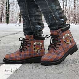 ScotsTee Shop Scottish Cameron of Lochiel Ancient Clan Crest Tartan All Season Boots