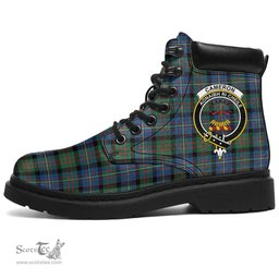 ScotsTee Shop Scottish Cameron of Erracht Ancient Clan Crest Tartan All Season Boots