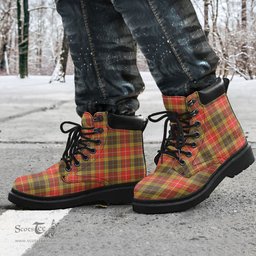 ScotsTee Shop Scottish Buchanan Old Set Weathered Clan Tartan All Season Boots