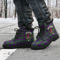 ScotsTee Shop Scottish Armstrong Modern Clan Crest Tartan All Season Boots