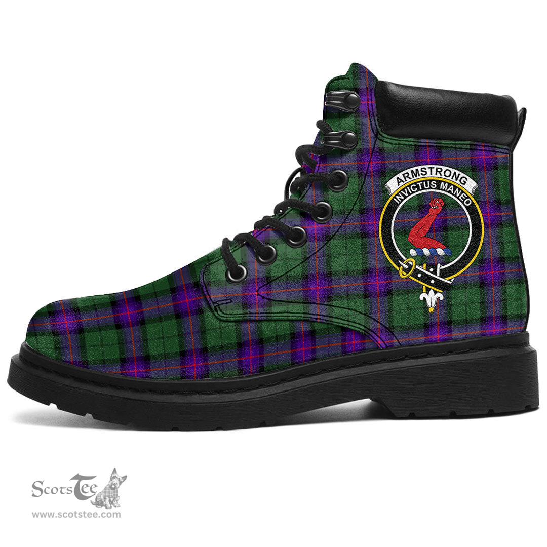 ScotsTee Shop Scottish Armstrong Modern Clan Crest Tartan All Season Boots
