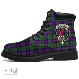 ScotsTee Shop Scottish Armstrong Modern Clan Crest Tartan All Season Boots