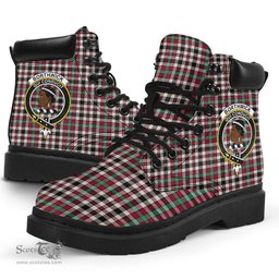 ScotsTee Shop Scottish Borthwick Dress Ancient Clan Crest Tartan All Season Boots