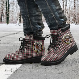 ScotsTee Shop Scottish Borthwick Dress Ancient Clan Crest Tartan All Season Boots