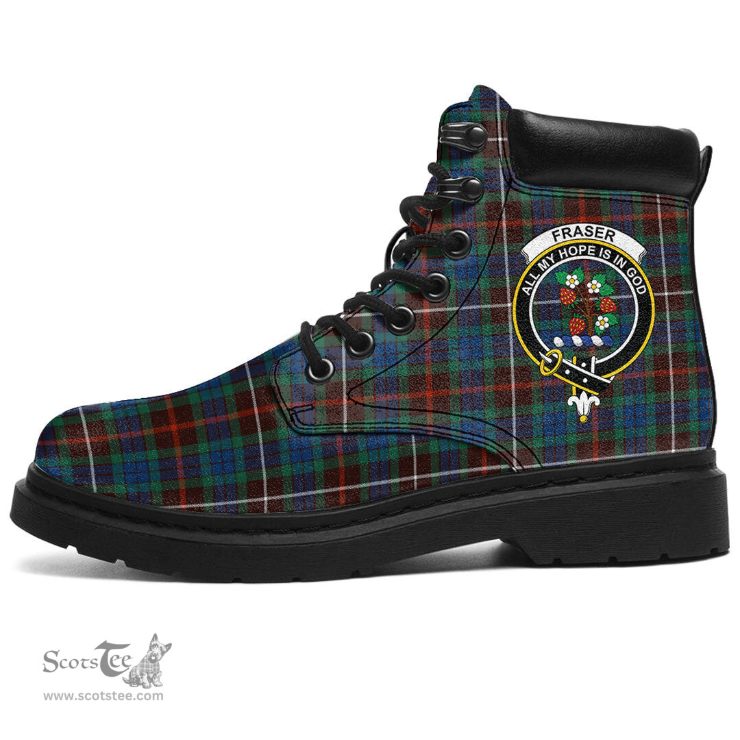 ScotsTee Shop Scottish Fraser Hunting Ancient Clan Crest Tartan All Season Boots