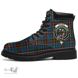 ScotsTee Shop Scottish Fraser Hunting Ancient Clan Crest Tartan All Season Boots