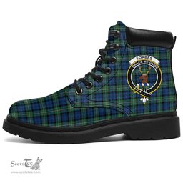 ScotsTee Shop Scottish Forbes Ancient Clan Crest Tartan All Season Boots