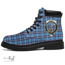 ScotsTee Shop Scottish Elliot Ancient Clan Crest Tartan All Season Boots