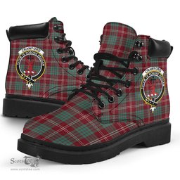 ScotsTee Shop Scottish Crawford Modern Clan Crest Tartan All Season Boots