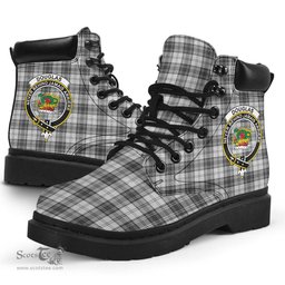 ScotsTee Shop Scottish Douglas Grey Modern Clan Crest Tartan All Season Boots