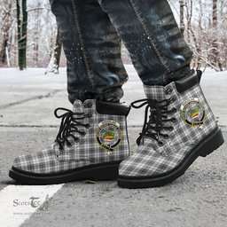 ScotsTee Shop Scottish Douglas Grey Modern Clan Crest Tartan All Season Boots