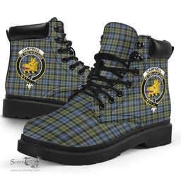 ScotsTee Shop Scottish Campbell Faded Clan Crest Tartan All Season Boots