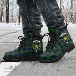 ScotsTee Shop Scottish Dundas Modern Clan Crest Tartan All Season Boots