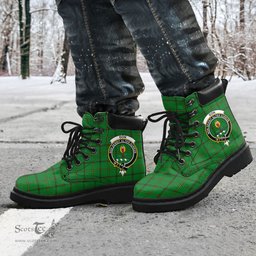 ScotsTee Shop Scottish Don _Tribe of Mar Clan Crest Tartan All Season Boots