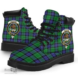 ScotsTee Shop Scottish Graham of Menteith Modern Clan Crest Tartan All Season Boots