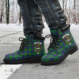 ScotsTee Shop Scottish Graham of Menteith Modern Clan Crest Tartan All Season Boots