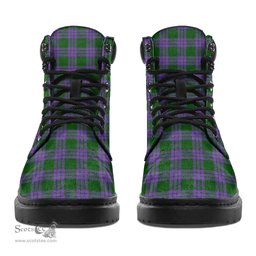 ScotsTee Shop Scottish Elphinstone Clan Crest Tartan All Season Boots