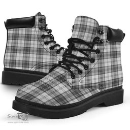 ScotsTee Shop Scottish Douglas Grey Modern Clan Tartan All Season Boots