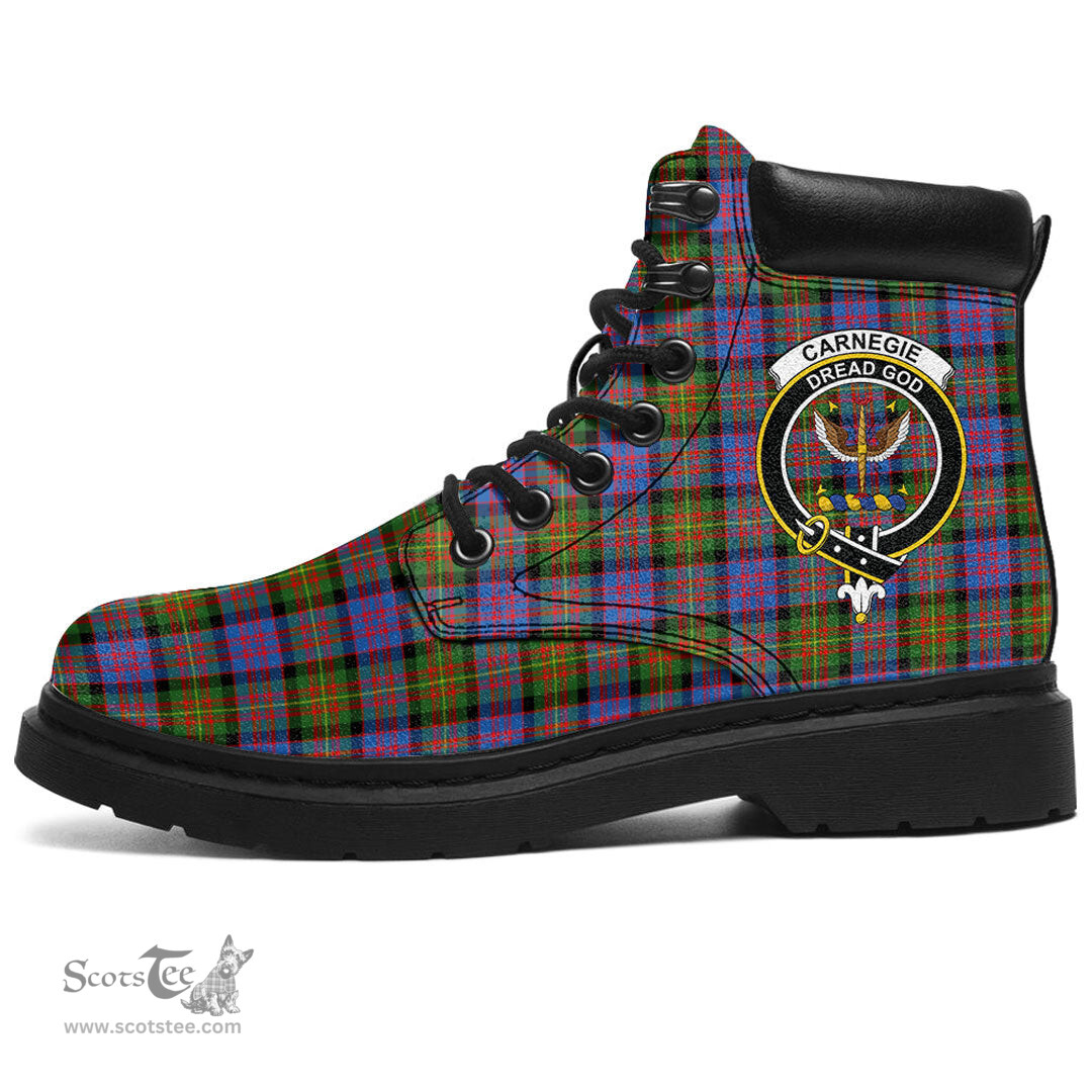 ScotsTee Shop Scottish Carnegie Ancient Clan Crest Tartan All Season Boots