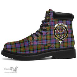 ScotsTee Shop Scottish Carnegie Ancient Clan Crest Tartan All Season Boots