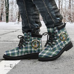 ScotsTee Shop Scottish Gordon Dress Ancient Clan Crest Tartan All Season Boots