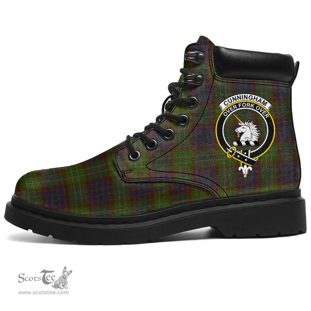 ScotsTee Shop Scottish Cunningham Hunting Modern Clan Crest Tartan All Season Boots