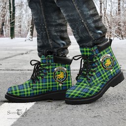 ScotsTee Shop Scottish Campbell of Breadalbane Ancient Clan Crest Tartan All Season Boots