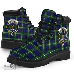 ScotsTee Shop Scottish Forbes Modern Clan Crest Tartan All Season Boots