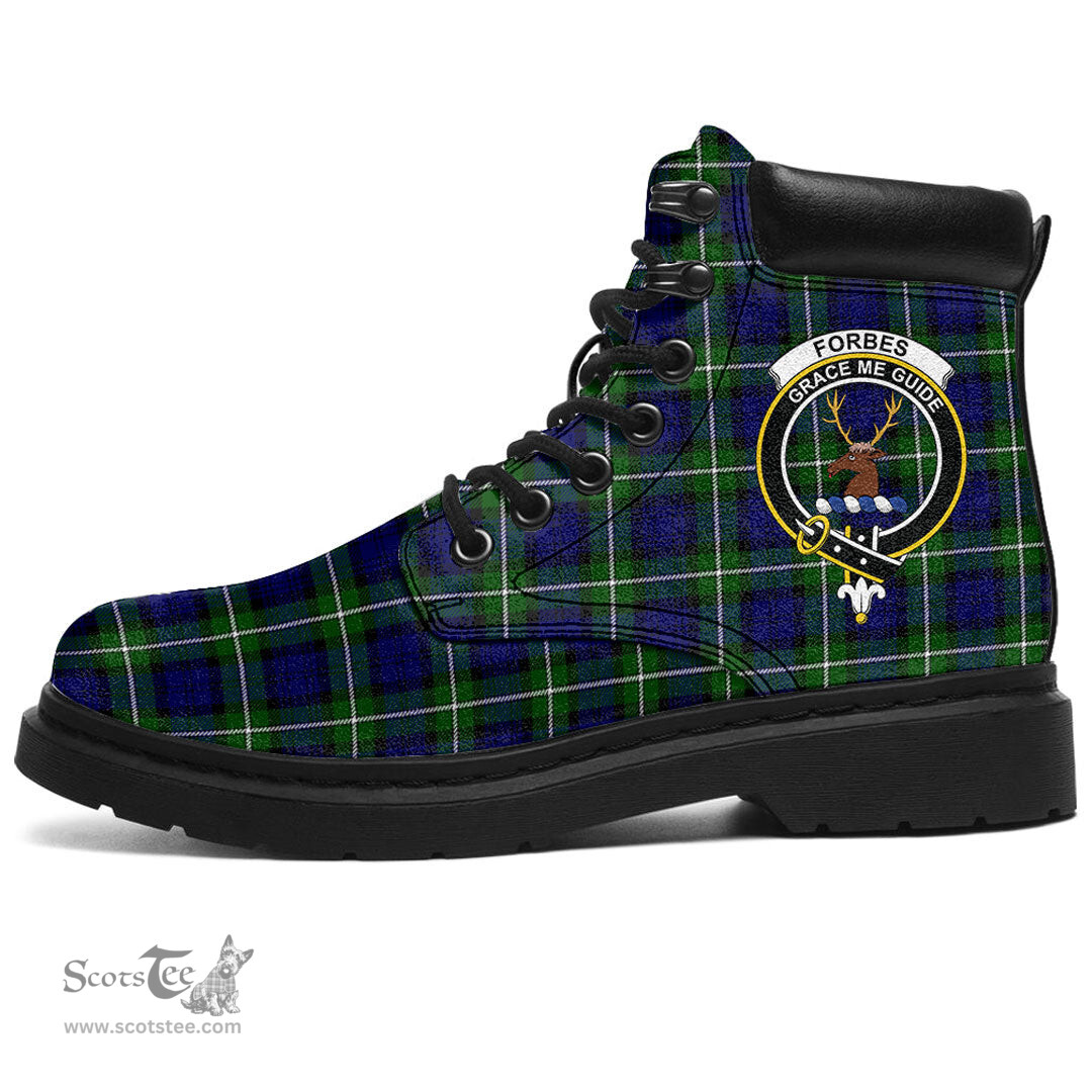 ScotsTee Shop Scottish Forbes Modern Clan Crest Tartan All Season Boots