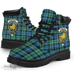 ScotsTee Shop Scottish Campbell Ancient 01 Clan Crest Tartan All Season Boots