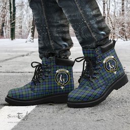 ScotsTee Shop Scottish Fletcher Ancient Clan Crest Tartan All Season Boots