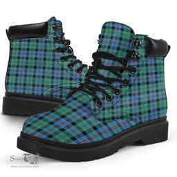 ScotsTee Shop Scottish Campbell of Cawdor Ancient Clan Tartan All Season Boots