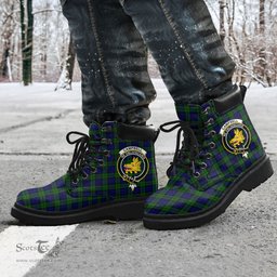 ScotsTee Shop Scottish Campbell Modern Clan Crest Tartan All Season Boots