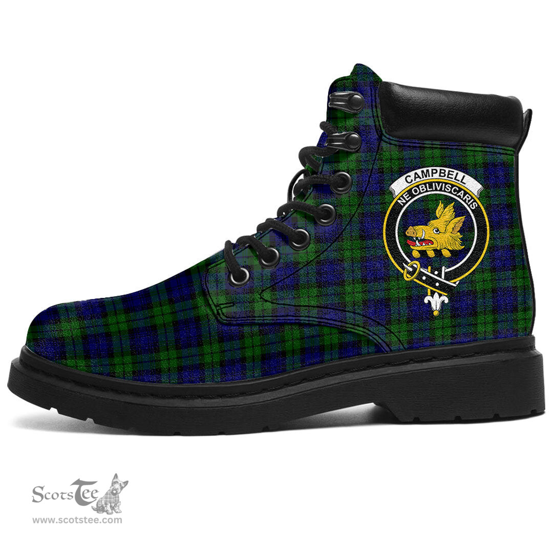 ScotsTee Shop Scottish Campbell Modern Clan Crest Tartan All Season Boots