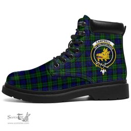 ScotsTee Shop Scottish Campbell Modern Clan Crest Tartan All Season Boots