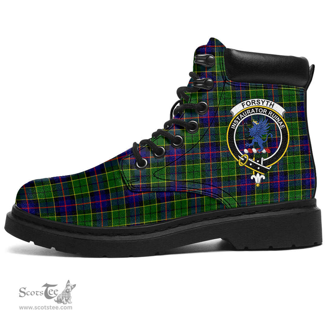 ScotsTee Shop Scottish Forsyth Modern Clan Crest Tartan All Season Boots