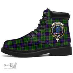 ScotsTee Shop Scottish Forsyth Modern Clan Crest Tartan All Season Boots
