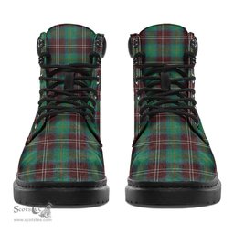 ScotsTee Shop Scottish Chisholm Hunting Ancient Clan Crest Tartan All Season Boots