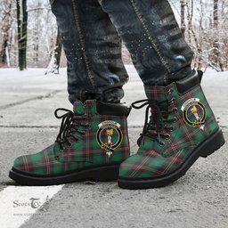 ScotsTee Shop Scottish Chisholm Hunting Ancient Clan Crest Tartan All Season Boots