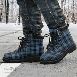 ScotsTee Shop Scottish Clergy Blue Clan Tartan All Season Boots