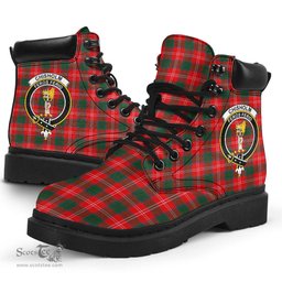 ScotsTee Shop Scottish Chisholm Modern Clan Crest Tartan All Season Boots